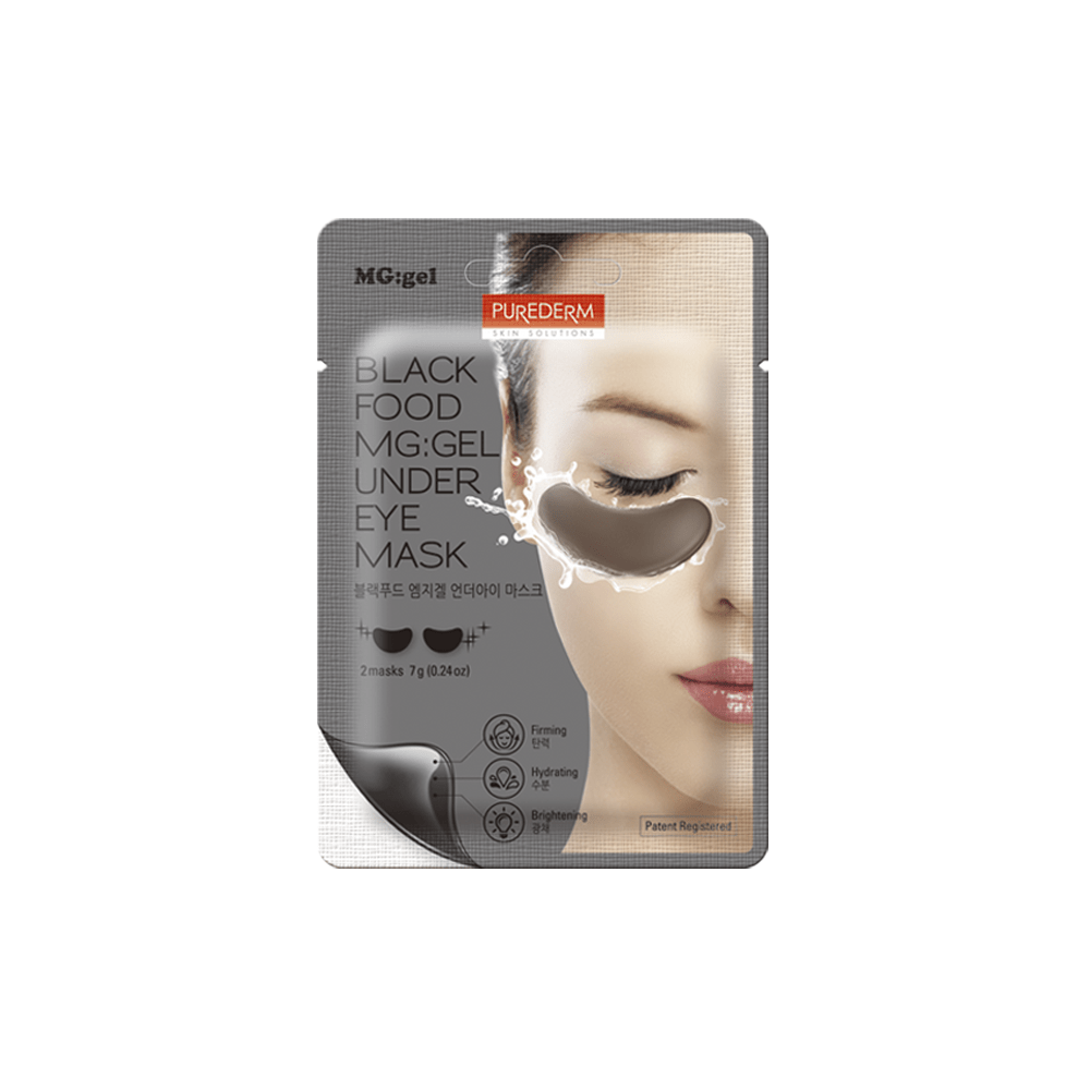 Black food mg:gel under eye mask – Parche para contorno de ojos de mg:gel