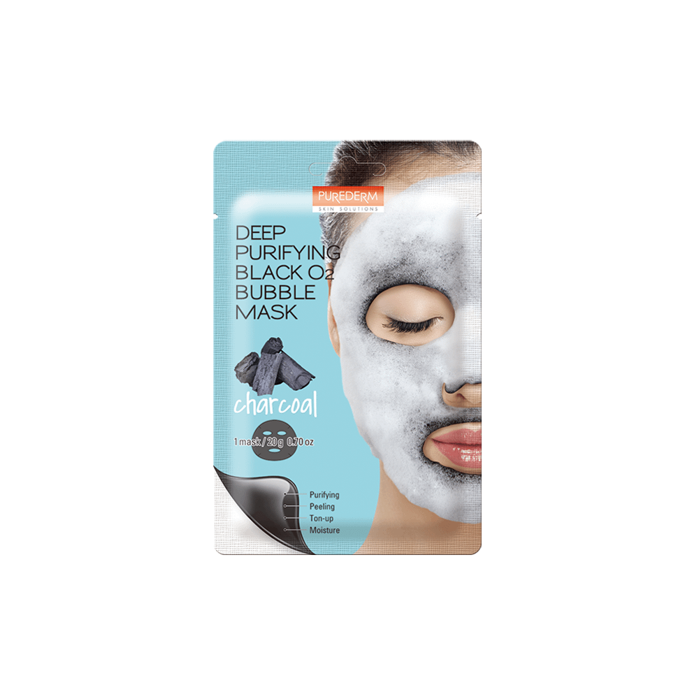 Mascarilla limpieza profunda carbón – Deep purifying black O2 bubble mask charcoal